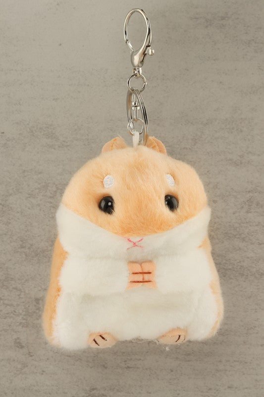 Soft Fur Plush Hamster Keychain
