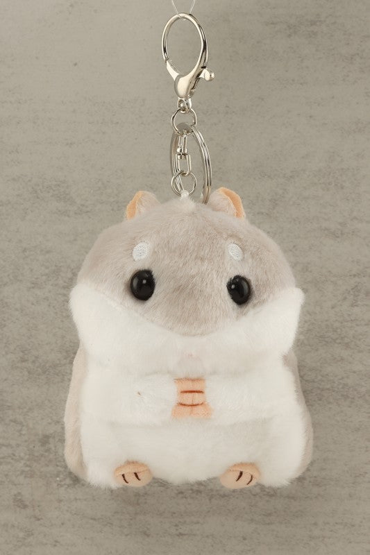 Soft Fur Plush Hamster Keychain