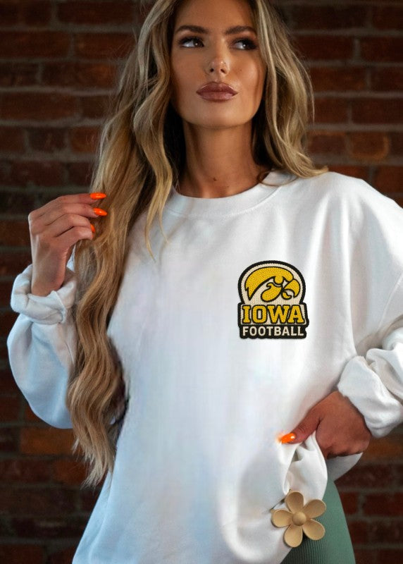 Iowa Latch Work Graphic Crewneck Sweatshirt