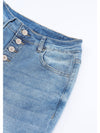 Blue Light Wash High Waisted Bell Bottom Jeans