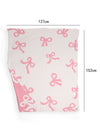 Rose Red 127*152cm Bow Printed Cozy Soft Throw Blanket