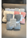 Light Pink Textured Soft Fleece Large Throw Blanket