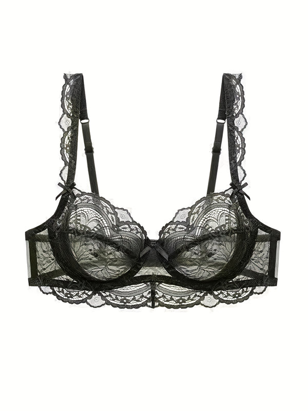 Semi-sheer Lace Mesh Everyday Bras