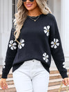  Angel Wings Round Neck Long Sleeve Sweater.