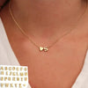 Cocoa Yacht Club 26 Letter Tiny Heart Initial Necklace