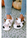 White Cartoon Animal Plush Slippers