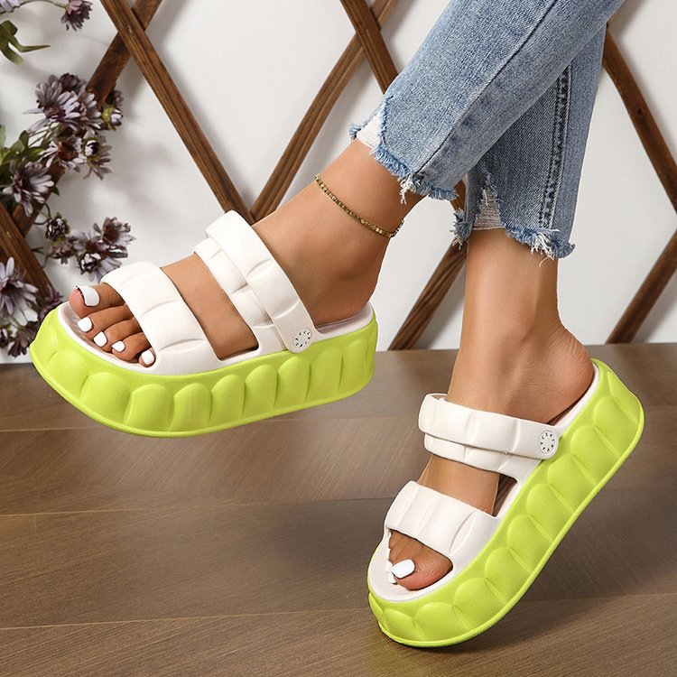 EVA Contrast Platform Sandals