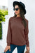 Decorative Button Long Sleeve Sweatshirt - Cocoa Yacht Club