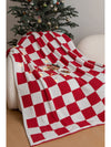 Grass Green Checkerboard Flannel Blanket