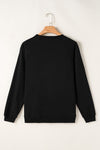 Black Rainbow Colorblock Pullover Sweatshirt