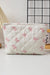 White Bow Knot Print Zipper Quilted Large Cosmetic Bag