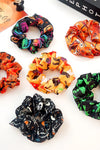 Black Halloween Pumpkin Ghost Hair Scrunchie