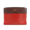 Prada Calfskin Bicolor Red x Burgundy Shoulder Bag