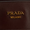 Prada Calfskin Bicolor Red x Burgundy Shoulder Bag