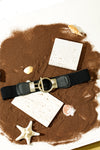 Black Fashion Elastic Buckle Waist Belt