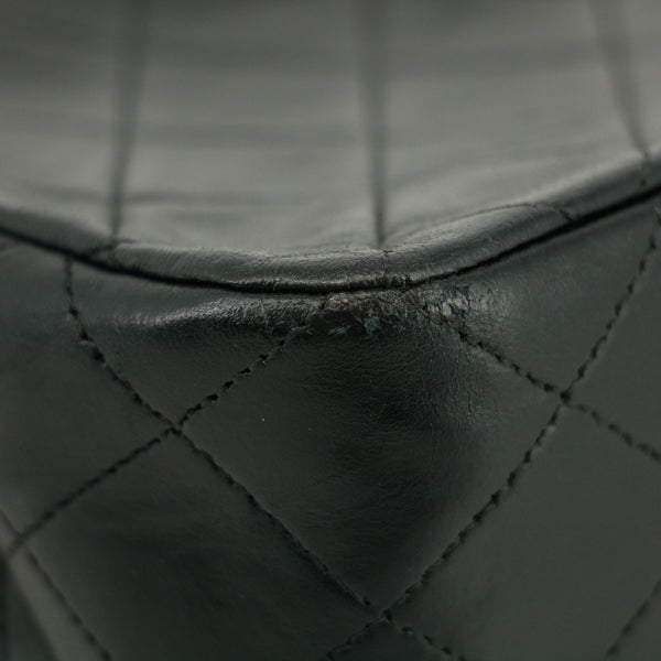 Chanel Matelasse Lambskin Black Single Flap Shoulder Bag
