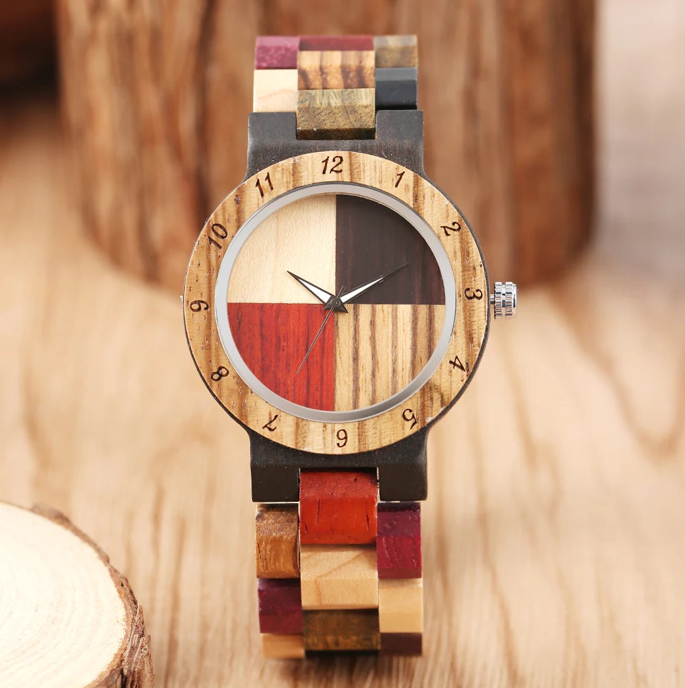 Cocoa Yacht Club Vintage Wood Quartz Watch