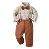 Cocoa Yacht Club Multi-Color Plaid Shirt & Suspenders Boys' Suit