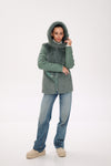 ⇆ Reversible Hooded Wool Blend Jacket