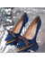 Cocoa Yacht Club Denim Leather Bow Shoes