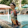 GRAFFITI SWIMSUIT WITH SLEEVES