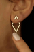 Gold Geometric Shape Stud Earrings