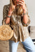 Gold Metallic Tied Front Babydoll Blouse