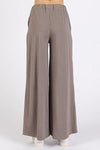 Mittoshop Yoga Air Stretch Elastic Waist Wide Leg Pants