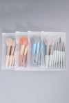 Apricot Pink 8pcs Soft Fluffy Mini Makeup Brush Set with Bag