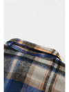 Brown Plaid Button Up Long Sleeve Flannel Shacket