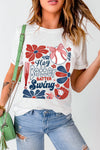 White Hey Batter Swing Game Day Graphic Tee