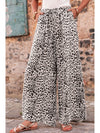 Desert Palm Boho Leopard Print Wide Leg Pants