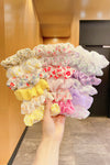 Wisteria 6pcs Floral Print Elastic Scrunchie
