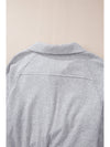 Parchment Quarter Zip Stand Neck Kangaroo Pocket Sweatshirt