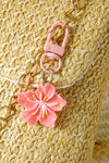 Rose Red Flower Pendant Keychain