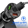3 Port Fast LED Car Charger + 3 in 1 Cable Combo Red