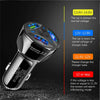 3 Port Fast LED Car Charger + 3 in 1 Cable Combo Red