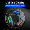 3 Port Fast LED Car Charger + 3 in 1 Cable Combo Red
