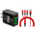 3 port LED Display Wall Chargerand 3 in 1 Cable Bundle Red