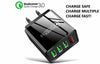 3 Port LED Fast Quick Charge QC 3.0 USB Hub Display Wall Charger Adapter US Plug