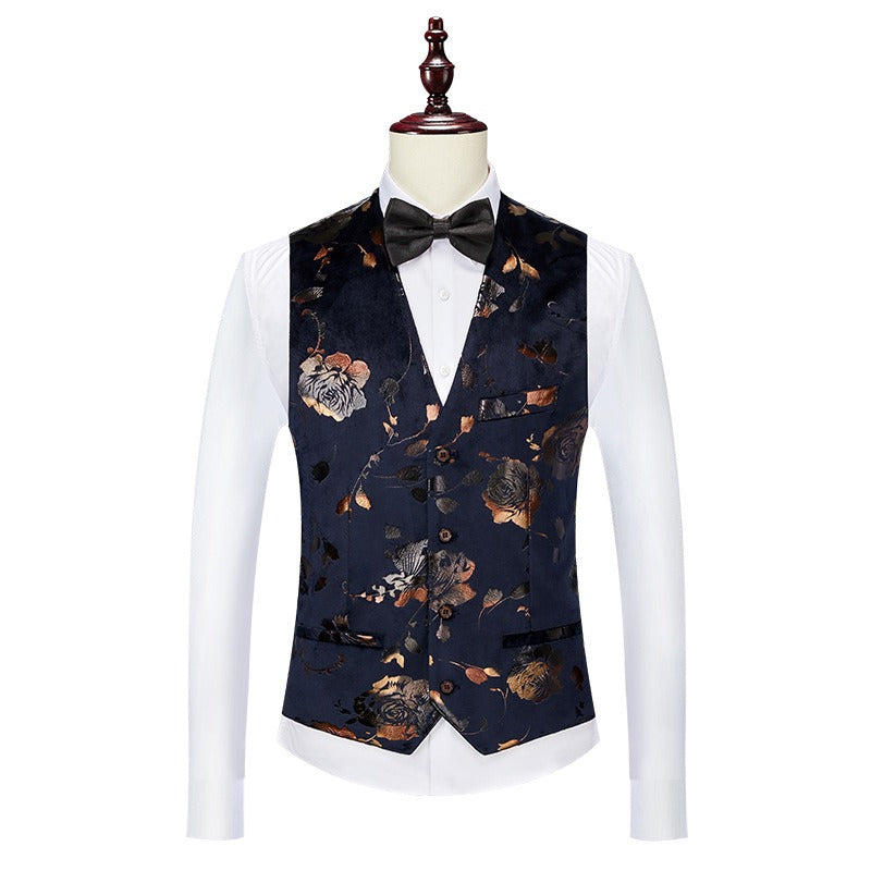 Cocoa Yacht Club Gold Flower Casual Blazer