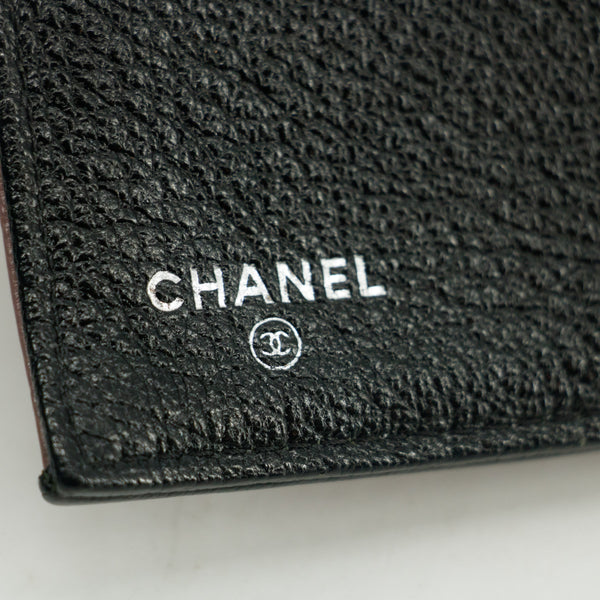 Chanel Matelasse Bicolor Long Trifold Embossed Wallet Pink