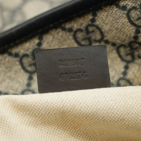 Gucci GG Supreme Canvas Coated Blue Shoulder Bag