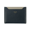 Celine Bicolor Blue / Grey Leather Card Case Holder Wallet