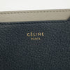 Celine Bicolor Blue / Grey Leather Card Case Holder Wallet