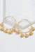 Gold Bohemian Vacation Shell Hoop Earrings