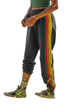 Dark Grey Rainbow Striped Jogger Sweatpants