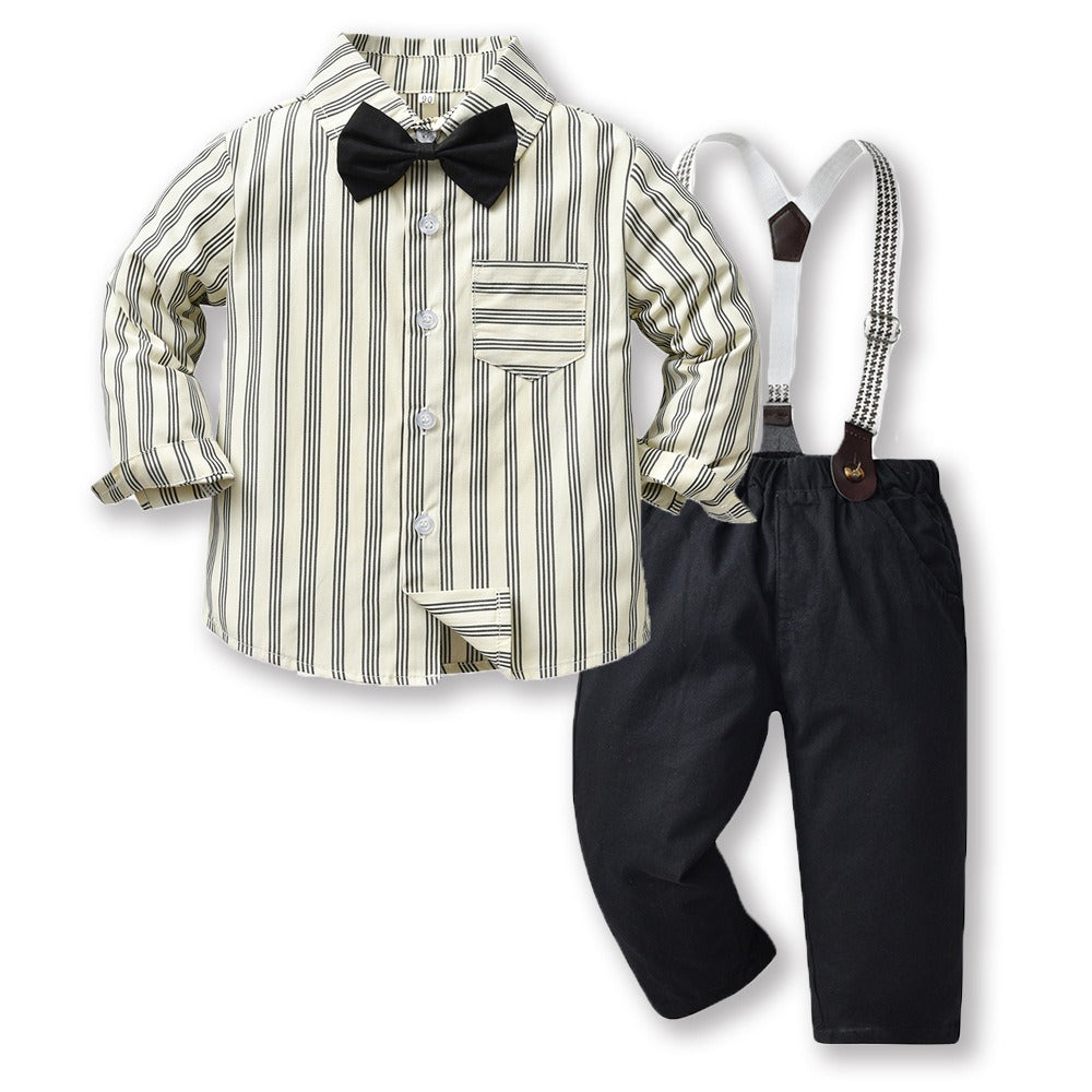 Cocoa Yacht Club Multi-Color Plaid Shirt & Suspenders Boys' Suit