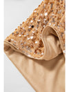 Golden Fleece Sequin Open Front Collarless Jacket