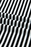 Black Striped Cutout Long Sleeve Top